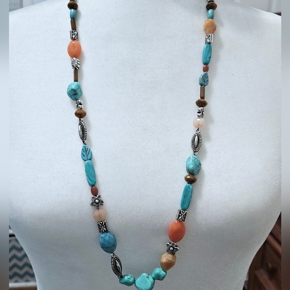 Jewelry - Multicolor Bohemian Long Necklace and Earring Set